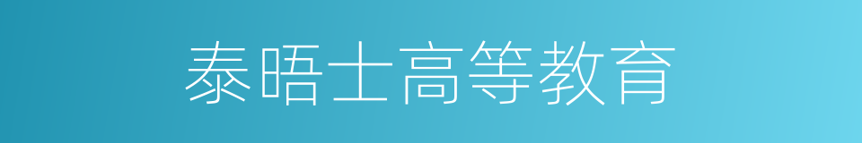 泰晤士高等教育的同义词
