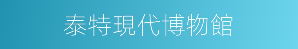 泰特現代博物館的同義詞
