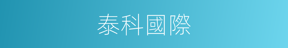 泰科國際的同義詞