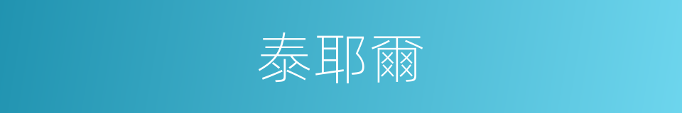 泰耶爾的同義詞