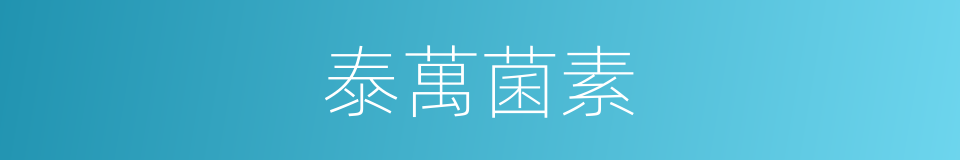 泰萬菌素的同義詞