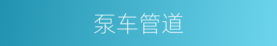 泵车管道的同义词