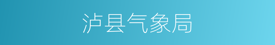 泸县气象局的同义词