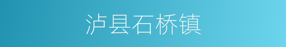 泸县石桥镇的同义词