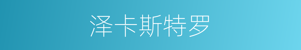 泽卡斯特罗的同义词