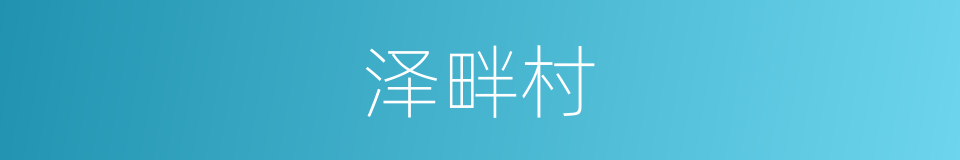 泽畔村的同义词