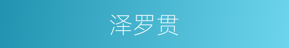 泽罗贯的同义词