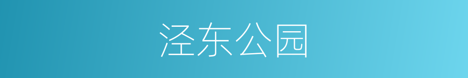 泾东公园的同义词