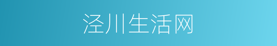 泾川生活网的同义词
