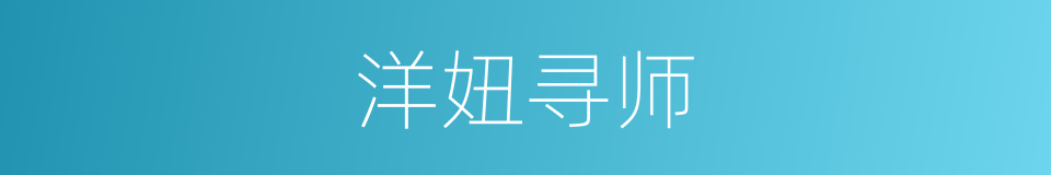 洋妞寻师的同义词