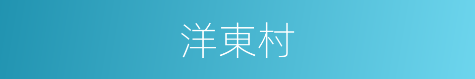 洋東村的同義詞