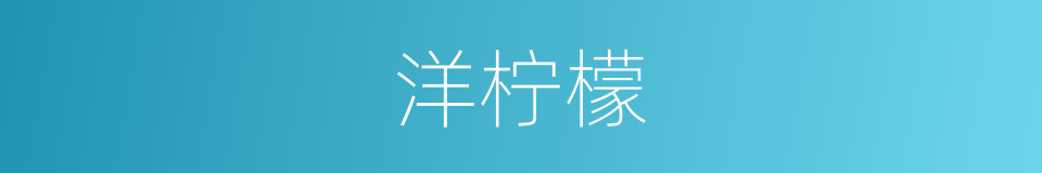 洋柠檬的同义词