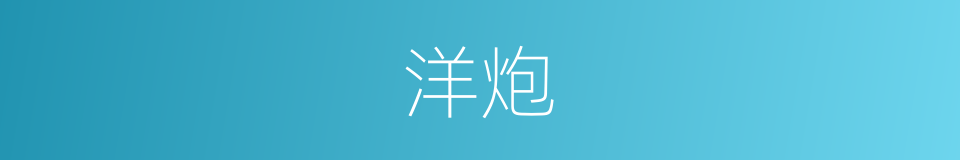 洋炮的意思