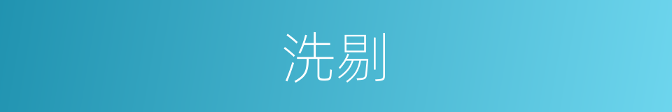 洗剔的意思