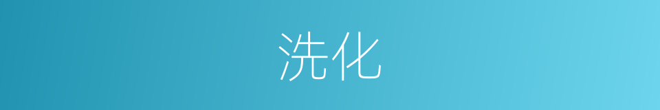 洗化的同义词