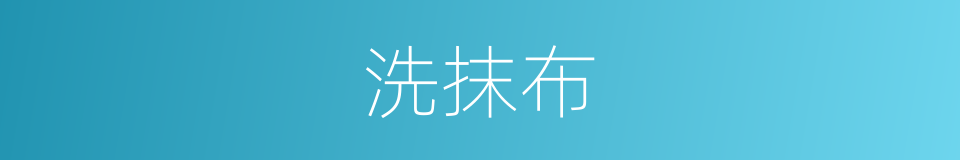 洗抹布的同义词