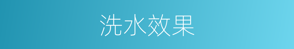 洗水效果的同义词