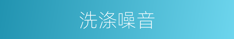 洗涤噪音的同义词