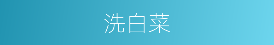 洗白菜的同义词