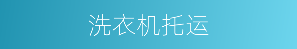 洗衣机托运的同义词