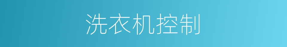 洗衣机控制的同义词