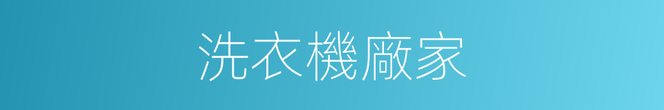 洗衣機廠家的同義詞