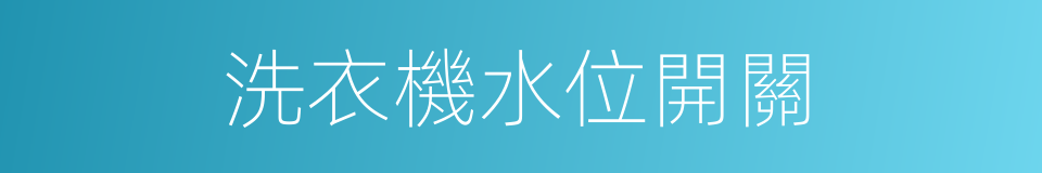 洗衣機水位開關的同義詞