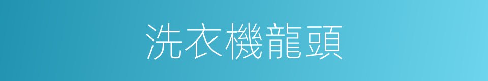 洗衣機龍頭的同義詞