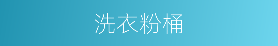 洗衣粉桶的同义词