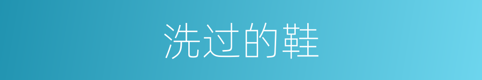 洗过的鞋的同义词