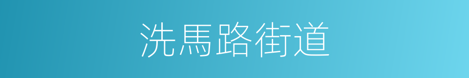 洗馬路街道的同義詞