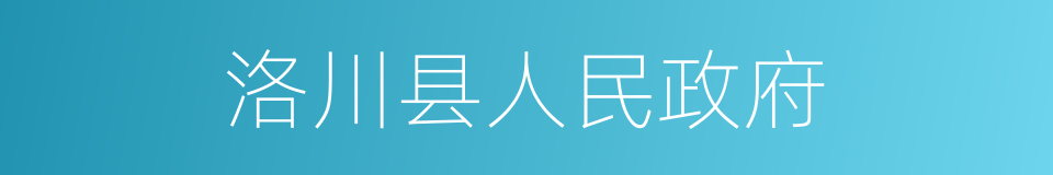 洛川县人民政府的同义词