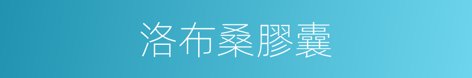 洛布桑膠囊的同義詞