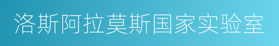 洛斯阿拉莫斯国家实验室的同义词