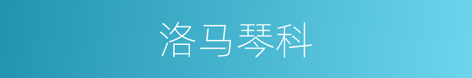 洛马琴科的同义词