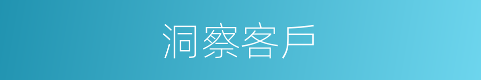 洞察客戶的同義詞