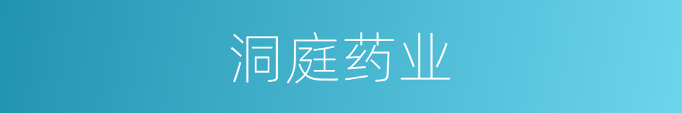 洞庭药业的同义词