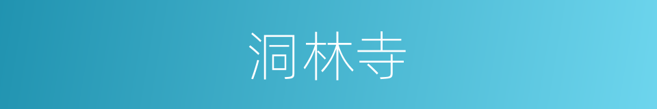 洞林寺的同义词