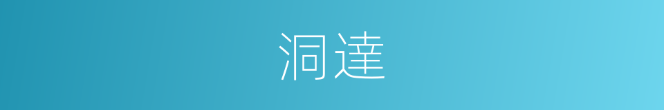 洞達的意思