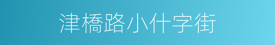 津橋路小什字街的同義詞