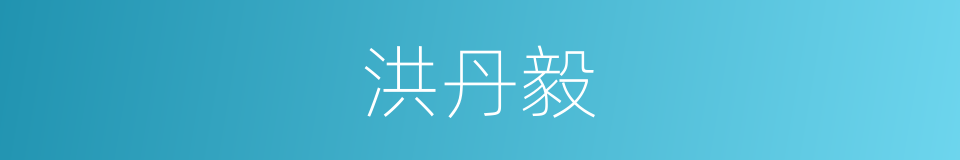 洪丹毅的同义词