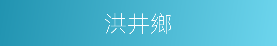 洪井鄉的同義詞