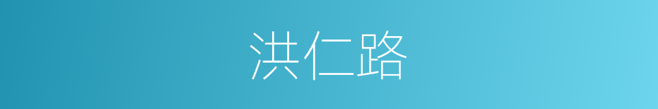 洪仁路的同义词