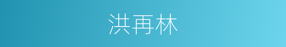 洪再林的同义词