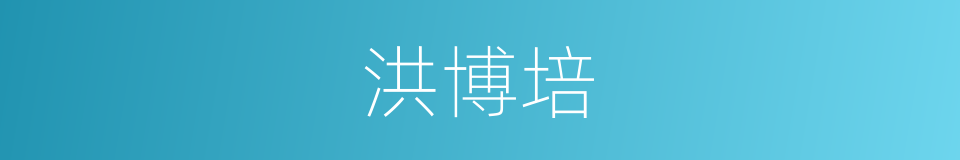 洪博培的同义词