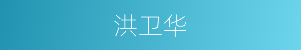 洪卫华的同义词