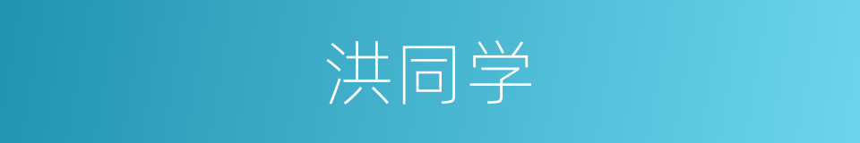 洪同学的同义词