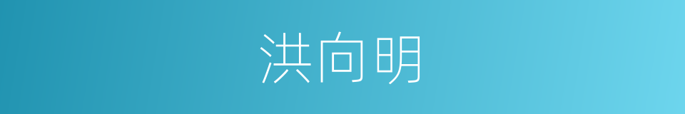 洪向明的同义词