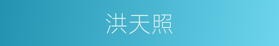 洪天照的同义词