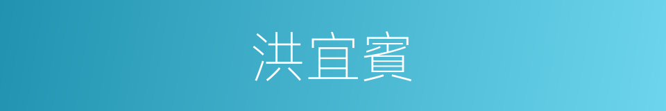 洪宜賓的同義詞